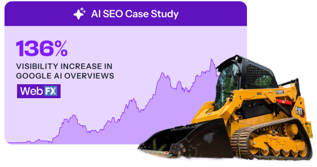 AI SEO case study with WebFX logo